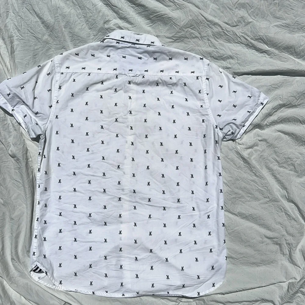 Denim & Flower White Patterned Casual Shirt - Picture 4 of 4